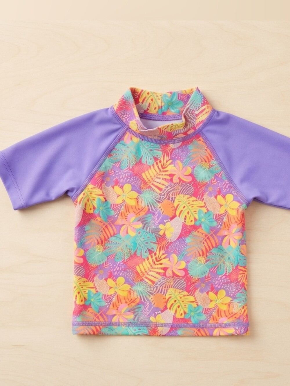 UV Skinz 4T Vibrant Floral Kids Rashguard